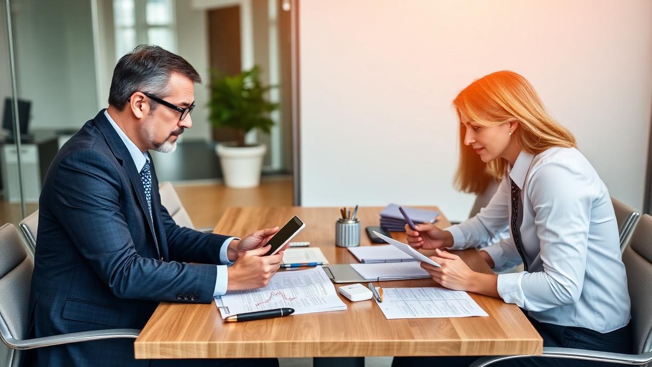 Small business owner reviewing tax strategy with accountant